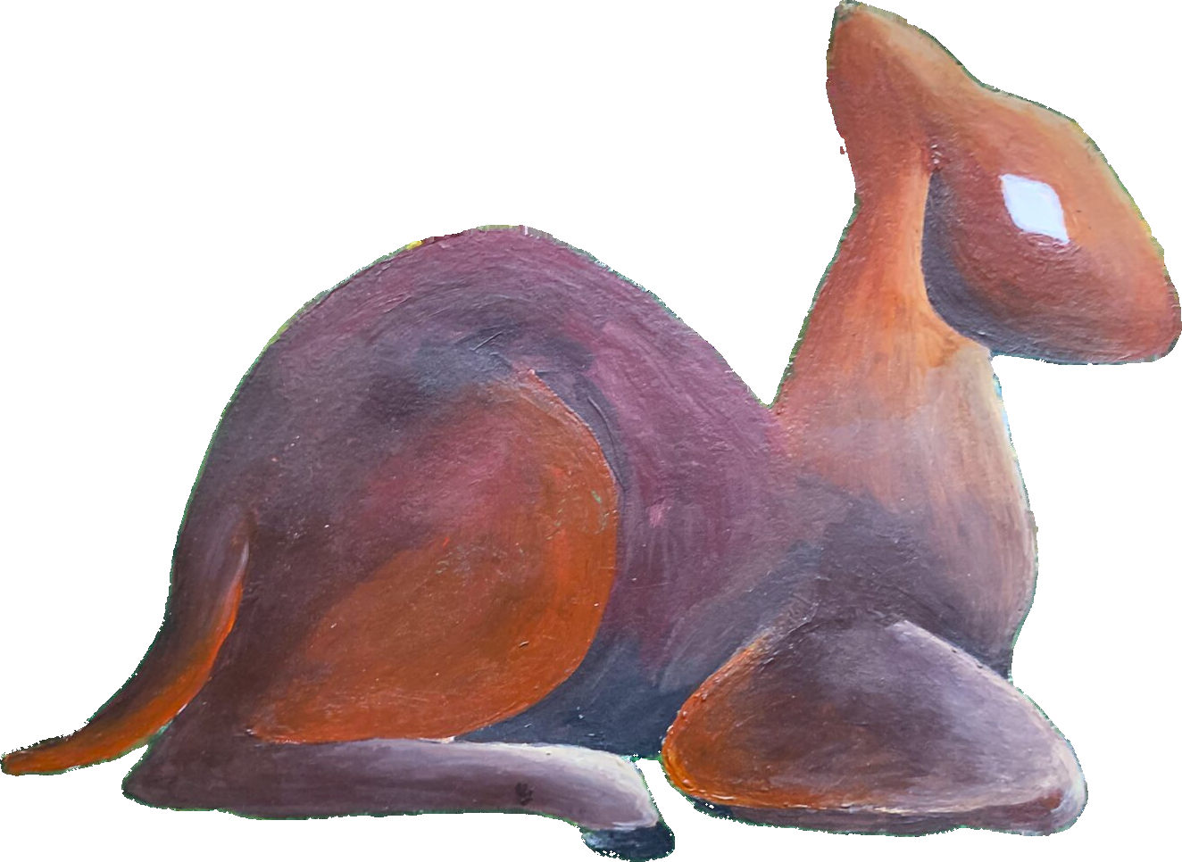 Peinture d'une biche par Alphée Carrau